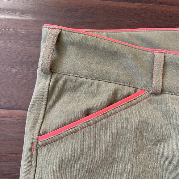 Dover Saddlery Women's Wellesley Breech Olive Coral Riding Pants Sz 36 NWOT - Picture 6 of 13